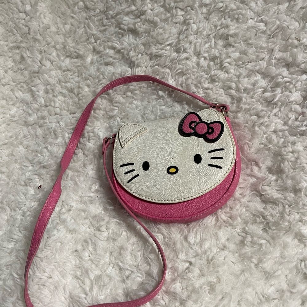 Hello Kitty Sanrio cute kitty face white , pink and black girls bag.